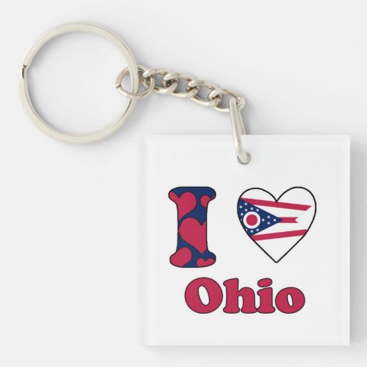Porte-clés J'aime Ohio (Devant)