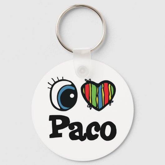 Porte-clés J'aime Paco (Recto)