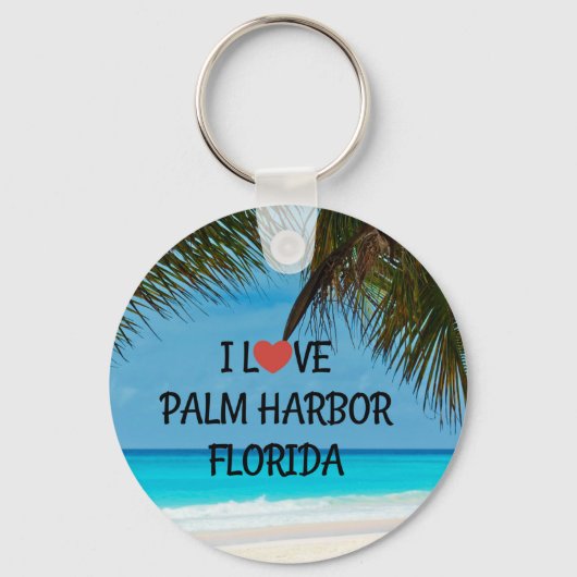 Porte-clés J'aime Palm Harbor, Floride (Recto)