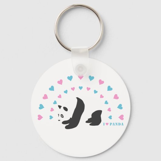 Porte-clés J'aime Panda (Recto)