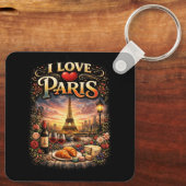 Porte-clés J'aime Paris (Verso)