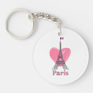 Porte-clés J'aime Paris Tour Eiffel France Cadeau