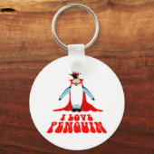 Porte-clés J'aime Penguin (Recto)