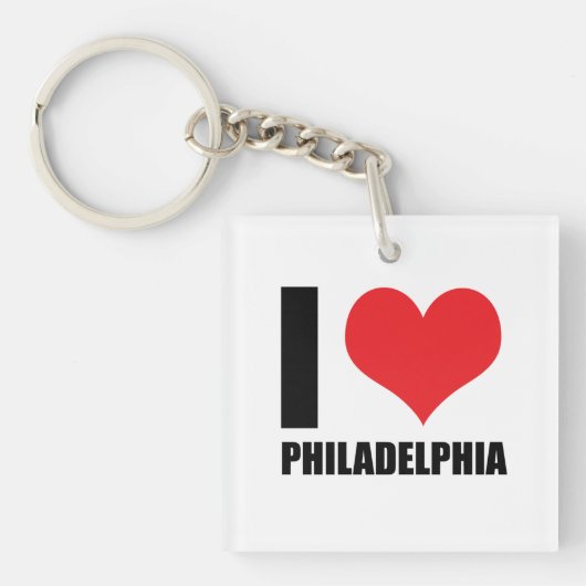 Porte-clés J'aime Philadelphie (Devant)
