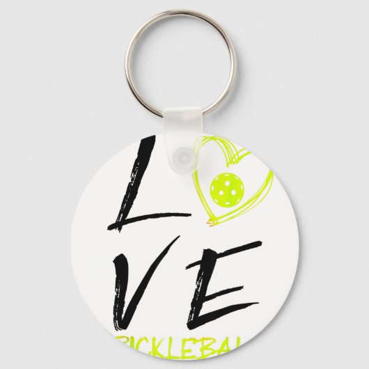 Porte-clés J'aime pickleball drôle pickle ball  (Recto)