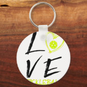 Porte-clés J'aime pickleball drôle pickle ball  (Recto)
