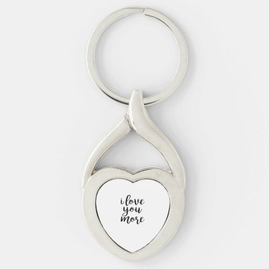 Porte-clés J'aime plus le design d'amour élégant (Devant)