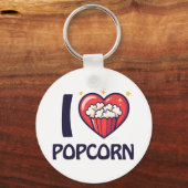 Porte-clés J'aime Popcorn (Recto)