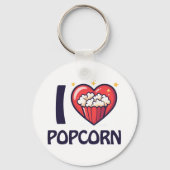 Porte-clés J'aime Popcorn (Verso)