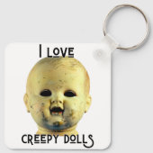 Porte-clés J'Aime Poupées Déplaisantes - Tête de poupée (Dos)