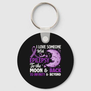 Porte-clés J'Aime Quelqu'Un Avec Epilepsie Support Epilepsie 