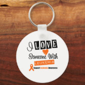 Porte-clés J'Aime Quelqu'Un Avec La Leucémie (Recto)