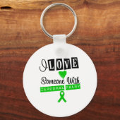 Porte-clés J'Aime Quelqu'Un Avec La Peste Cérébrale (Recto)