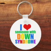 Porte-clés J'Aime Quelqu'Un Avec Le Syndrome De Down (Verso)