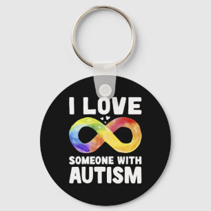Porte-clés J'Aime Quelqu'Un Avec Sensibilisation sur l'autism