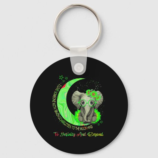 Porte-clés J'Aime Quelqu'Un Qui A Des Handicap Cerveau Sur La (Recto)