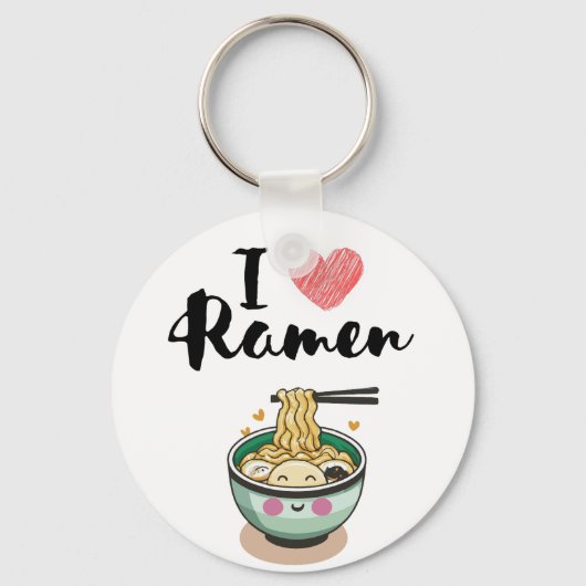 Porte-clés J'aime ramen (Recto)