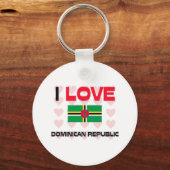 Porte-clés J'aime République Dominicaine (Recto)