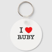 Porte-clés J'aime Ruby (Recto)