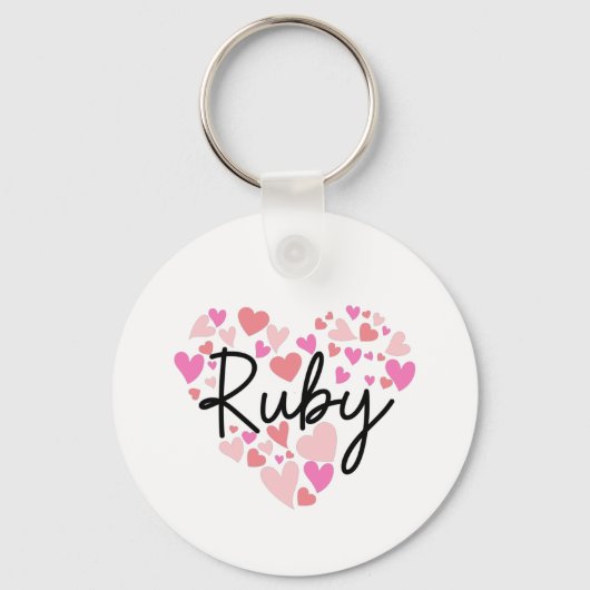 Porte-clés J'aime Ruby (Recto)