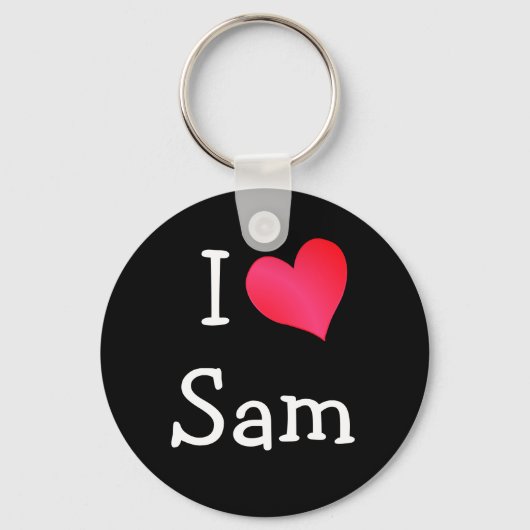 Porte-clés J'aime Sam (Recto)