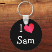 Porte-clés J'aime Sam (Recto)