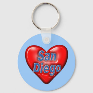 Porte-clés J'aime San Diego