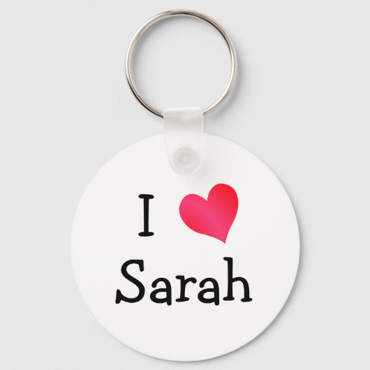 Porte-clés J'aime Sarah (Recto)