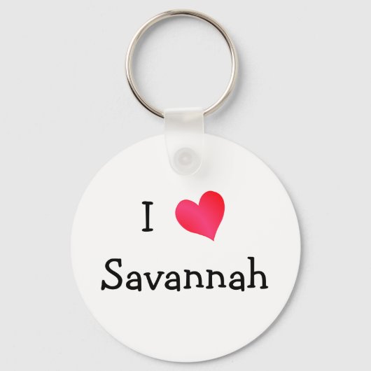 Porte-clés J'aime Savannah (Recto)