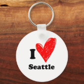Porte-clés J'aime Seattle (Recto)