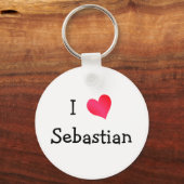 Porte-clés J'aime Sebastian (Recto)