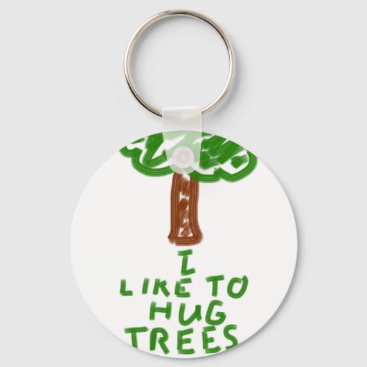 Porte-clés J'aime serrer les arbres (Recto)