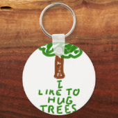 Porte-clés J'aime serrer les arbres (Recto)