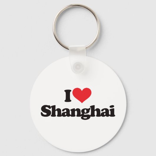 Porte-clés J'aime Shanghai (Recto)