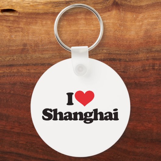 Porte-clés J'aime Shanghai (Recto)