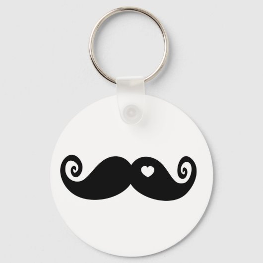 Porte-clés J'aime simplement Moustache (Recto)