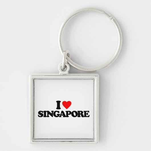 PORTE-CLÉS J'AIME SINGAPOUR (Devant)