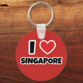Porte-clés J'aime Singapour (Recto)