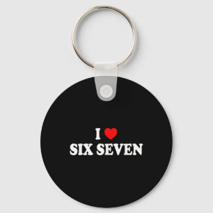 Porte-clés J'aime Six Sept Je Cœur 67 Mème Amusant