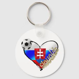 Porte-clés J'aime Slovaquie Repre sooccer Slovaquie drapeau c