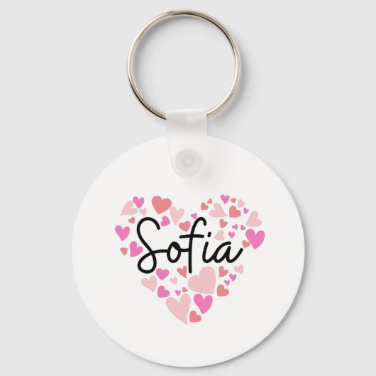 Porte-clés J'aime Sofia (Recto)