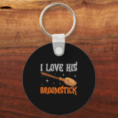 Porte-clés J'aime son balai J'aime ses citrouilles Couples (Recto)
