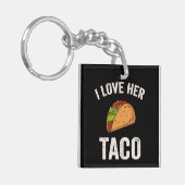 Porte-clés J'aime son taco Cinco De Mayo (Devant gauche)