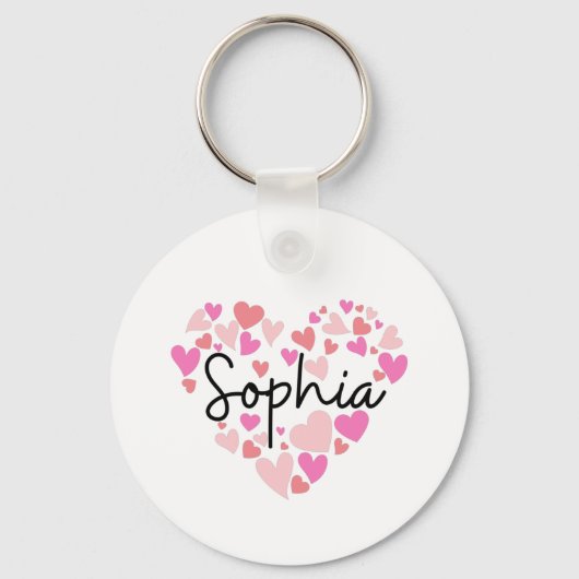 Porte-clés J'aime Sophia (Recto)