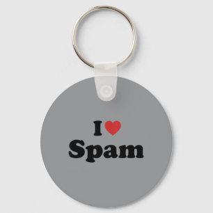 Porte-clés J'aime Spam Humour Drôle Rétro