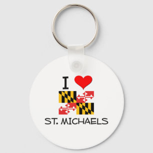 Porte-clés J'aime St Michaels le Maryland