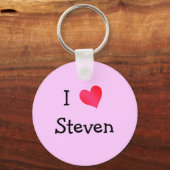 Porte-clés J'aime Steven (Recto)
