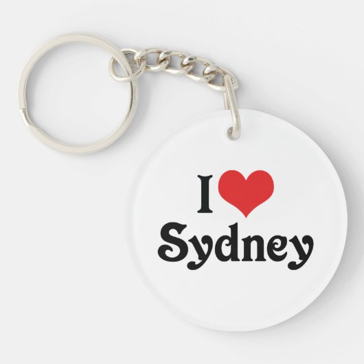 Porte-clés J'aime Sydney (Devant)