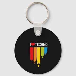Porte-clés J'aime Techno