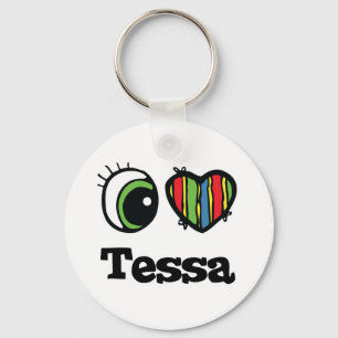 Porte-clés J'aime Tessa
